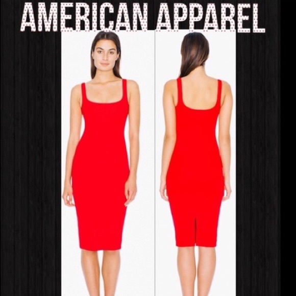 american apparel red dress